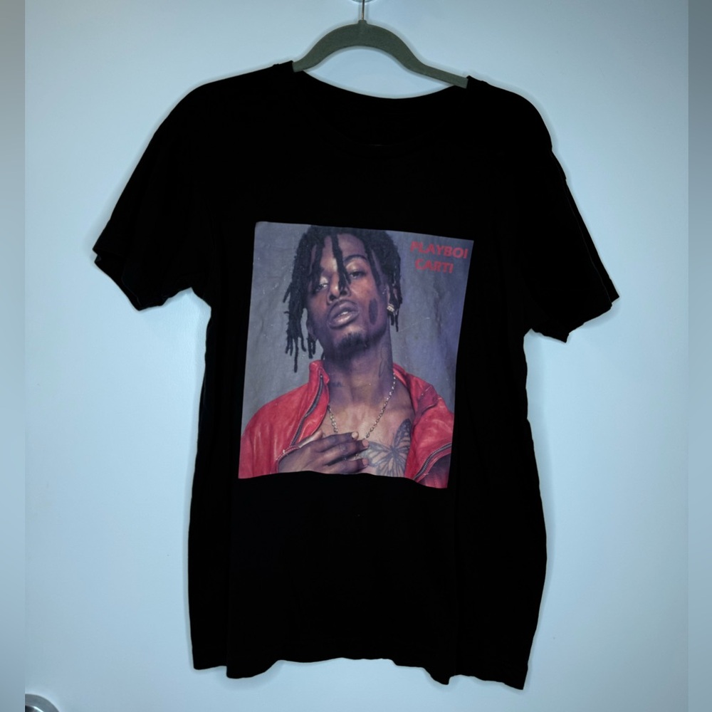 Playboi Carti T Shirt Medium Black Vamp Opium Graphic Tee Rap Hip Hop Grail